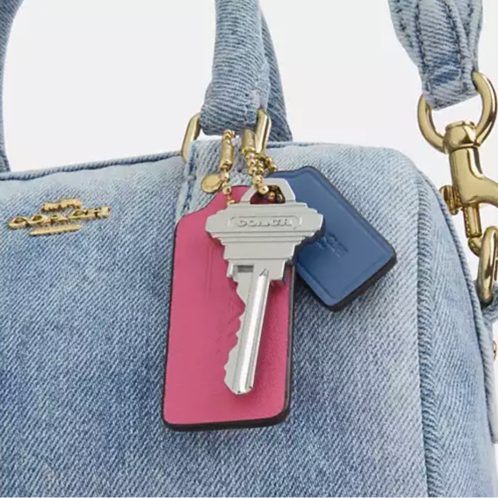 NWT Coach Mini Rowan Loved Denim Satchel Bag - Picture 4 of 9